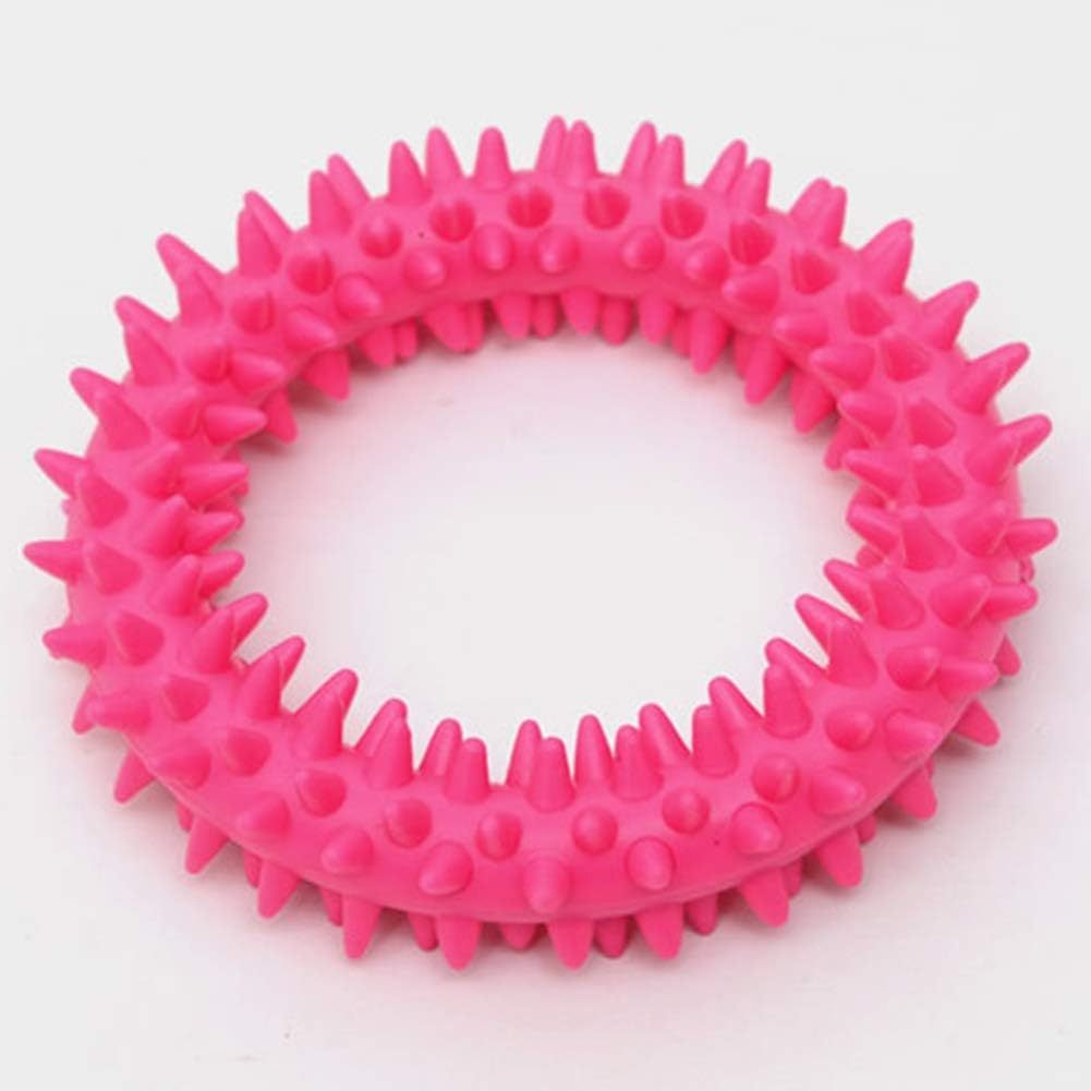 Dog Chew Toy TPR Spiky Circle Ring Dog Bite-Training Chew Molar Toy Cleaning Tooth Pet Supply