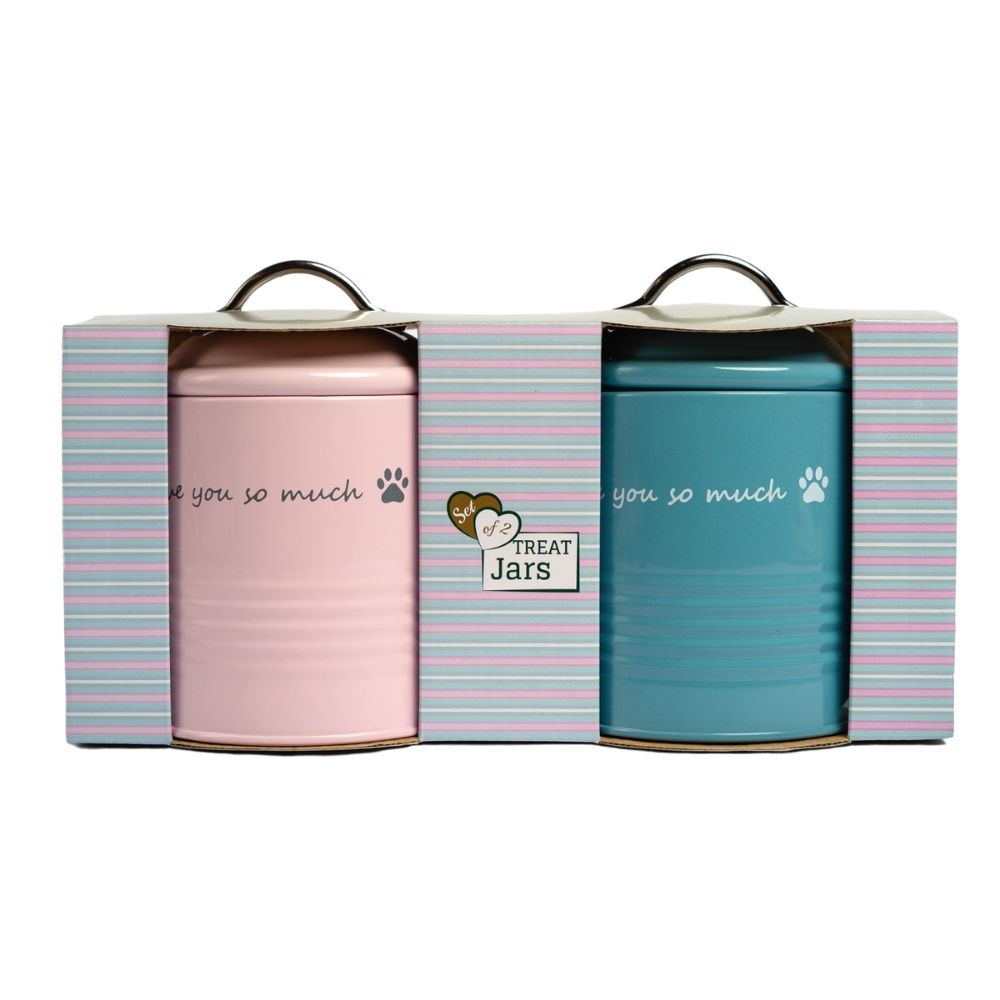 I Love You So Much Treat Canister Gift Set, Pink & Blue