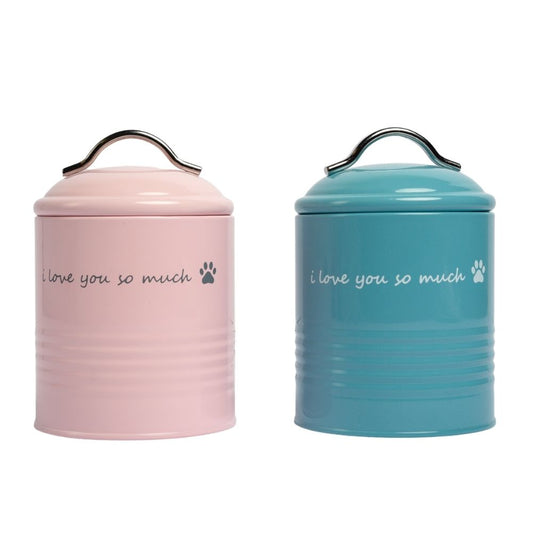 I Love You So Much Treat Canister Gift Set, Pink & Blue