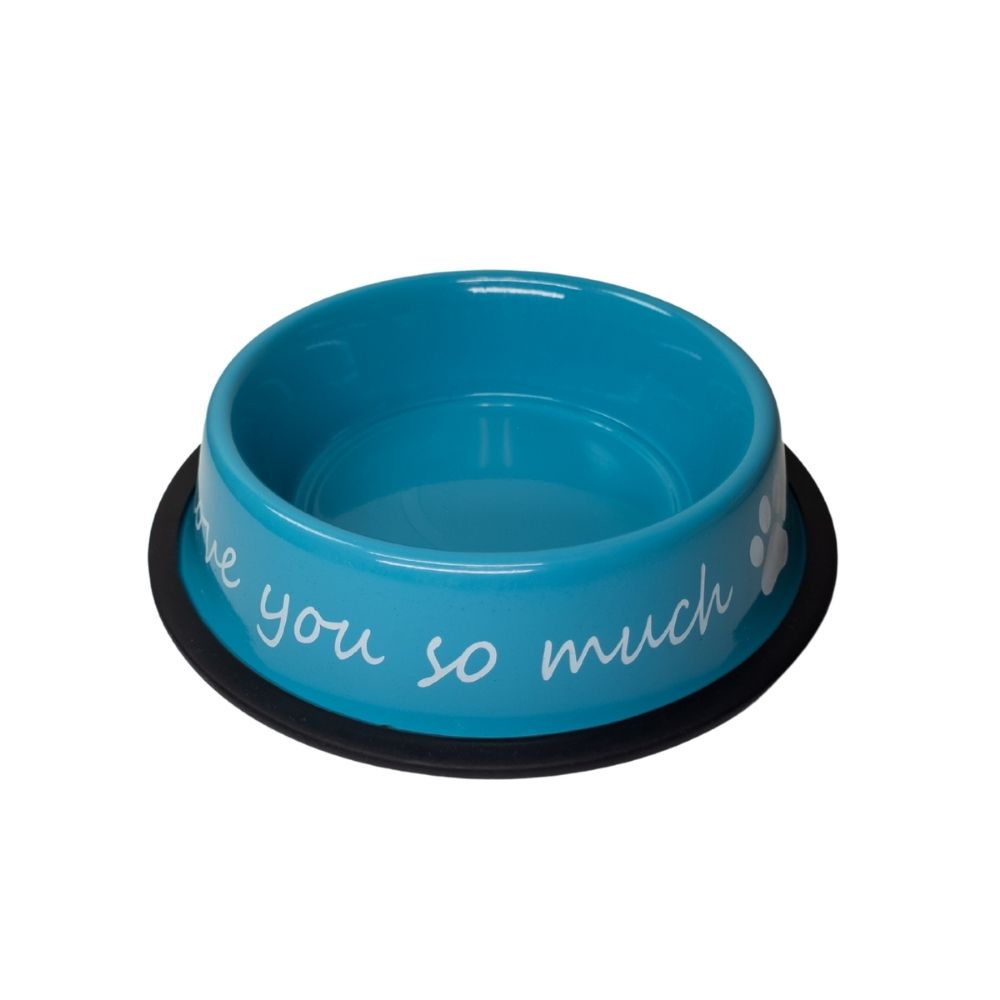 I Love You So Much Stainless Steel Dog Bowl, 24 oz