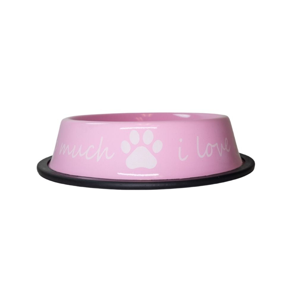 I Love You So Much Stainless Steel Dog Bowl, 24 oz