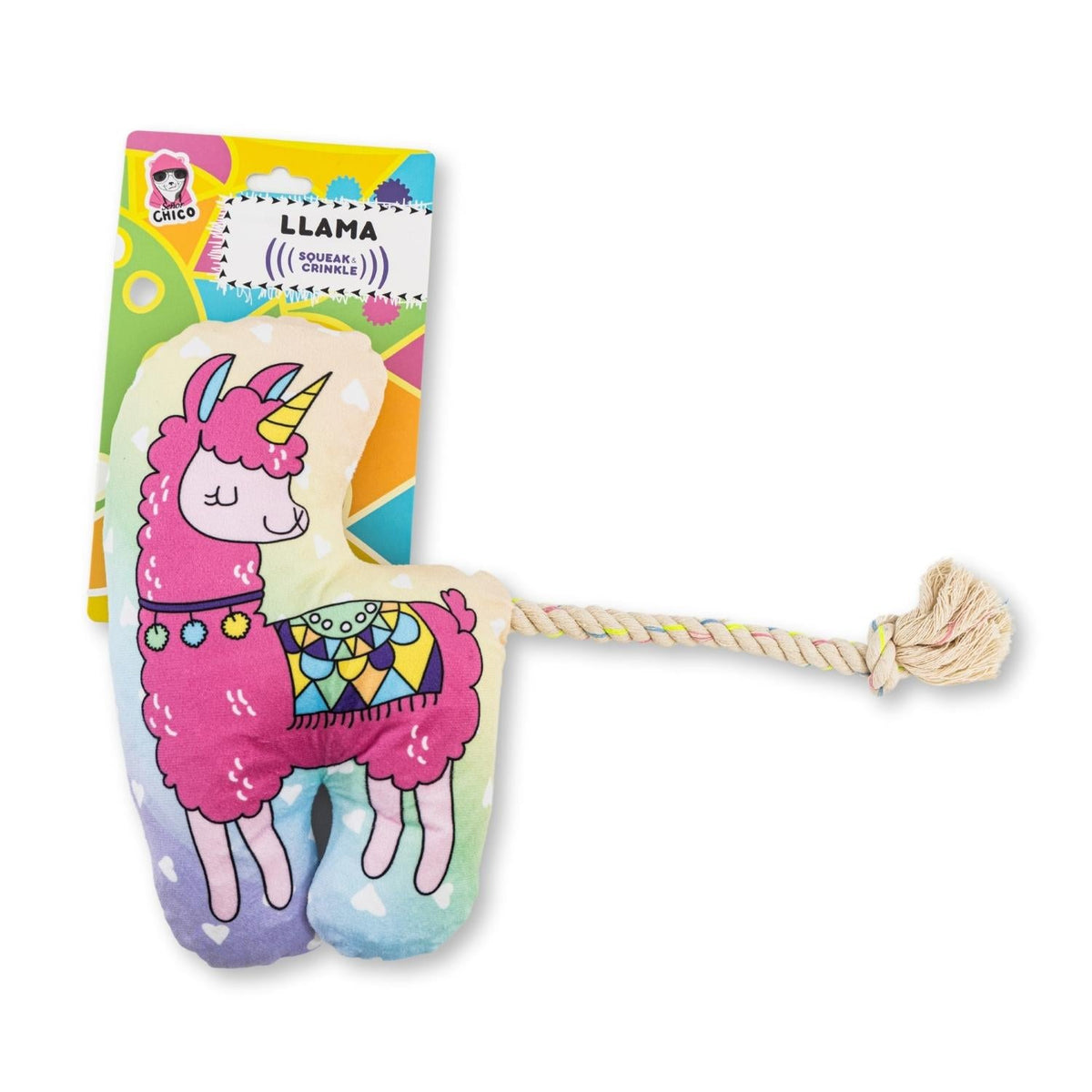 Magical Llama Plush Dog Toy, 17 in