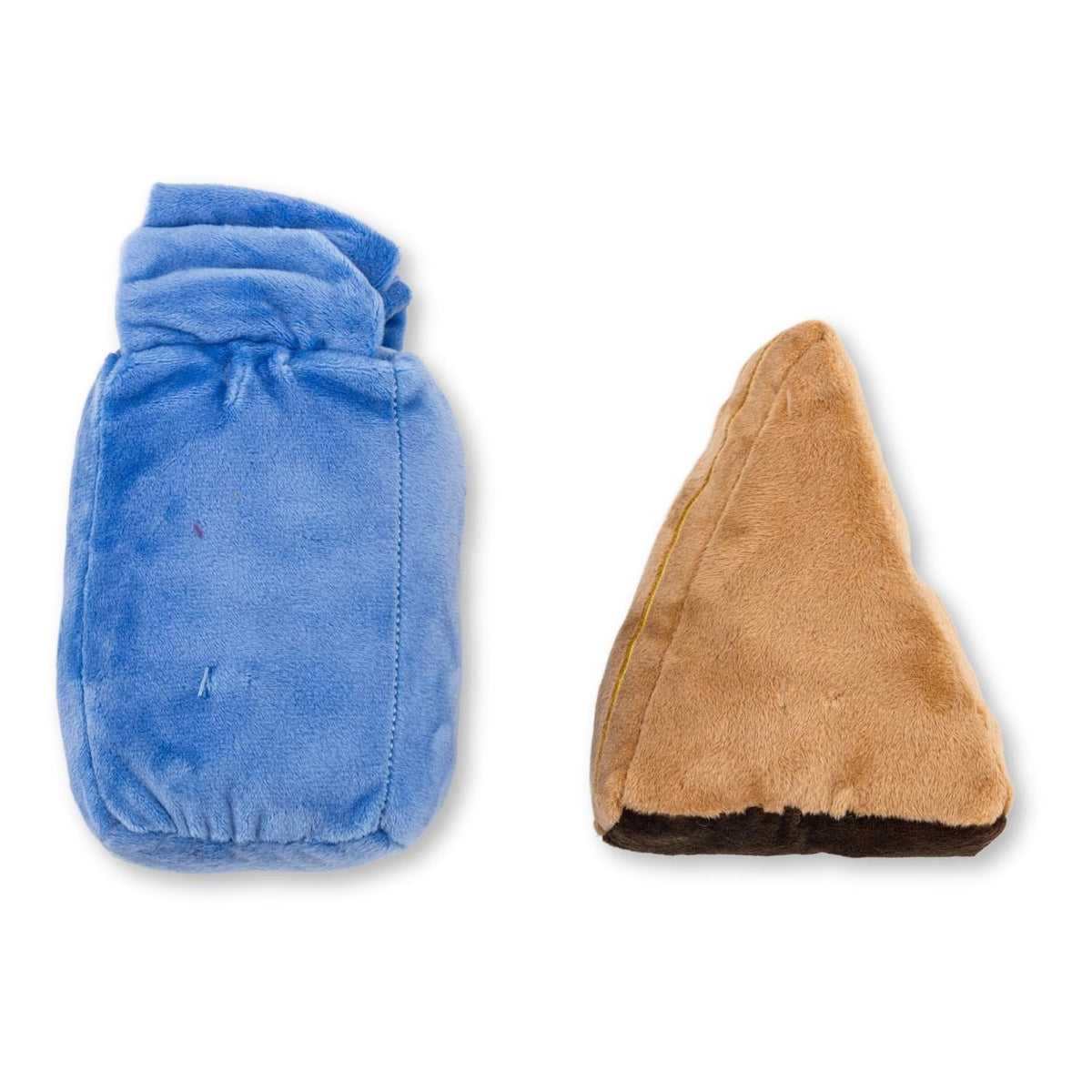 Cake Slice & Milk Plush Dog Toy Set