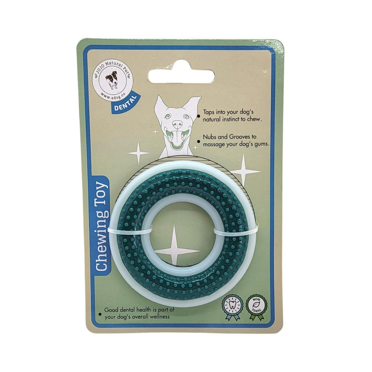 TPR & Nylon Dog Chew Ring, 4 in