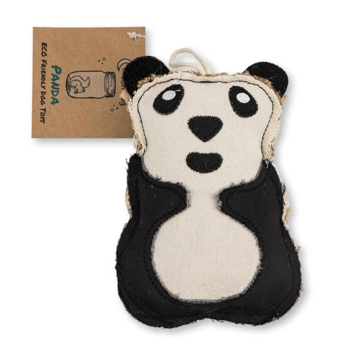 Panda Canvas & Jute Dog Chew Toy