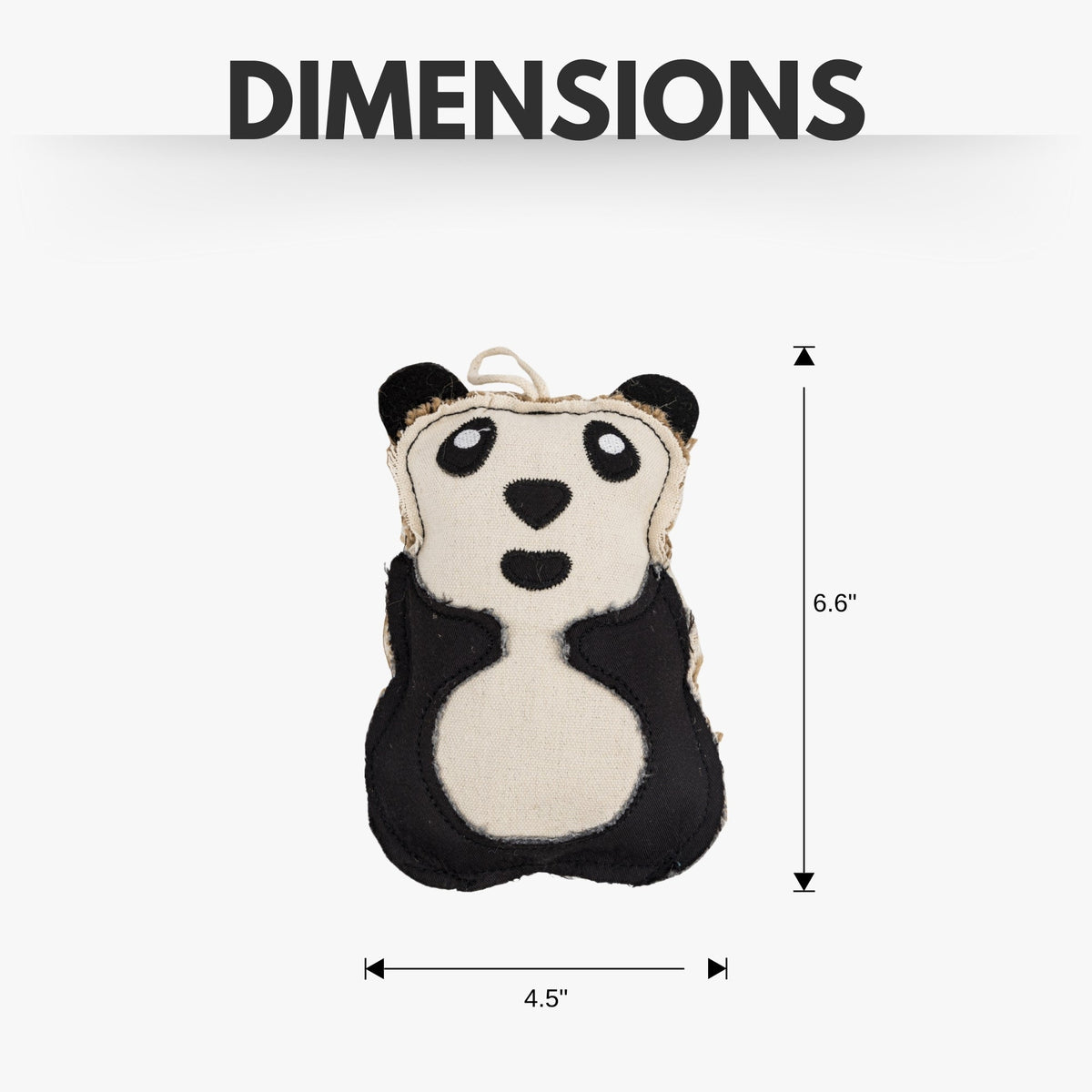 Panda Canvas & Jute Dog Chew Toy