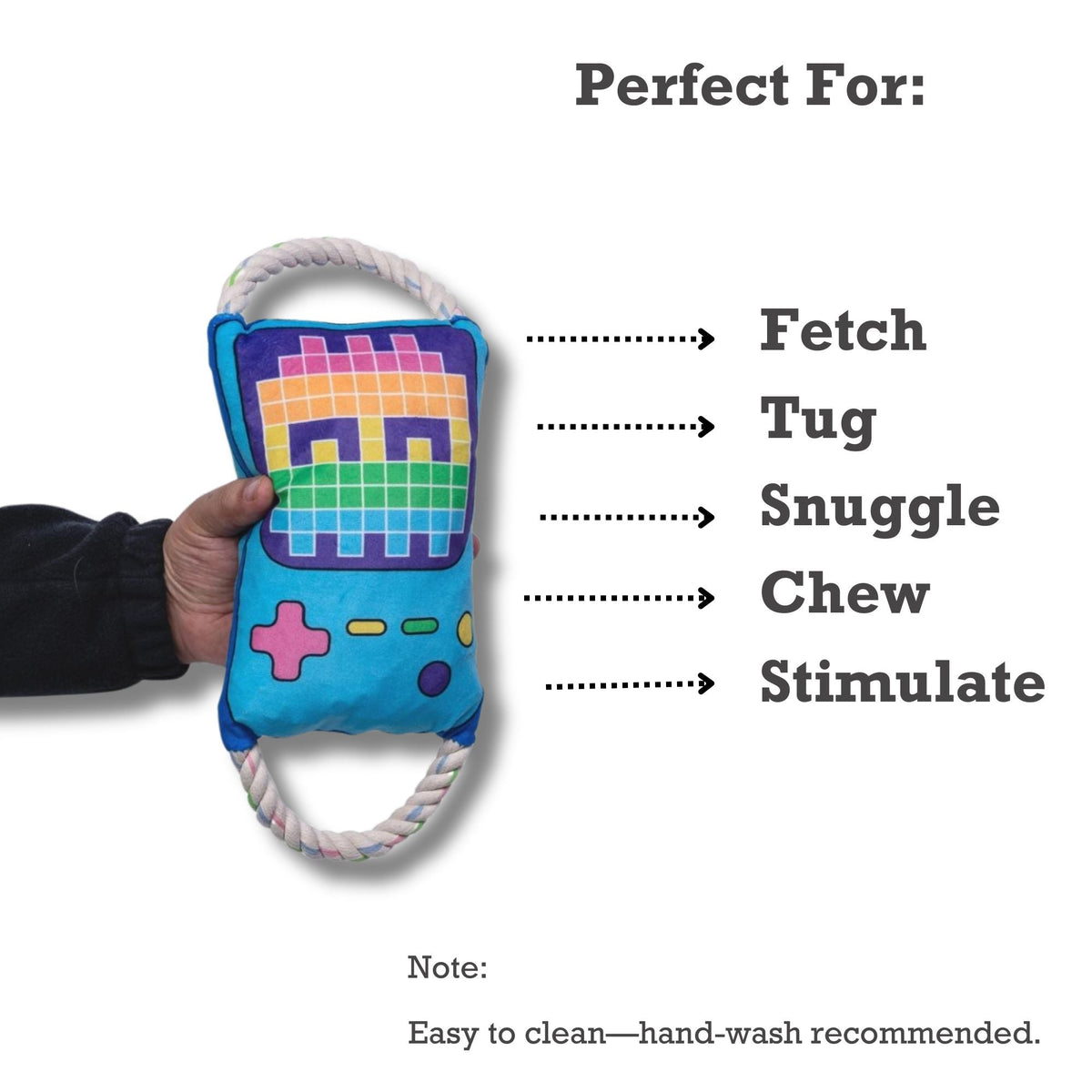 Retro Gamer Plush Dog Toy, 19 in