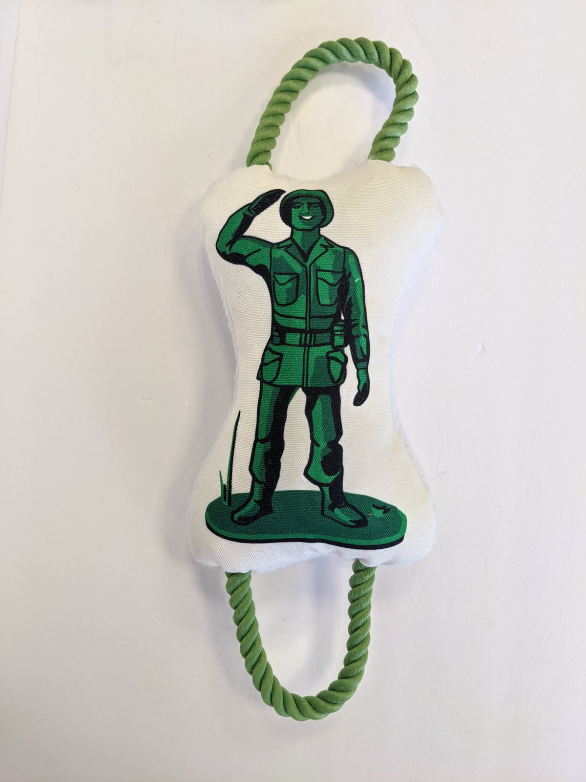 Retro Soldier Plush Dog Toy with Rope, 15 in