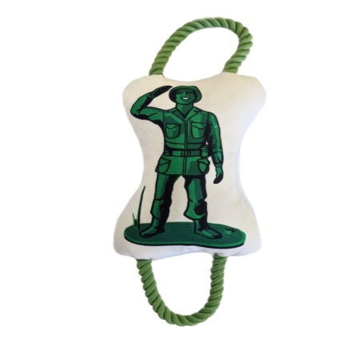 Retro Soldier Plush Dog Toy with Rope, 15 in