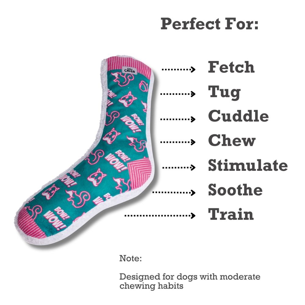 Squeaky Squirrel Plush Sock Dog Toy