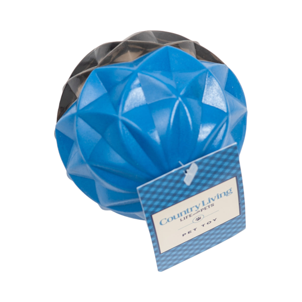 Geometric Textured Squeaky TPR Ball for Dogs, 3.6 in