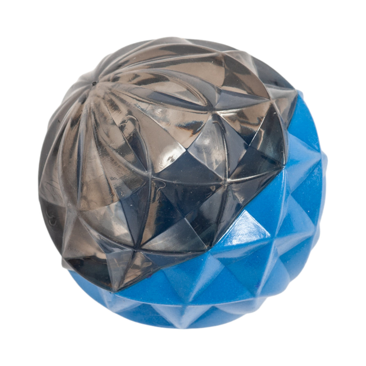 Geometric Textured Squeaky TPR Ball for Dogs, 3.6 in