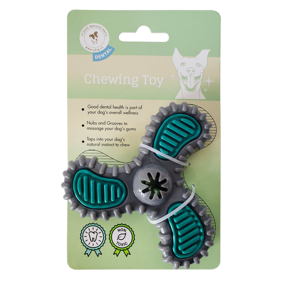 TPR & Nylon Spinner Dog Chew Toy, 5.4 in