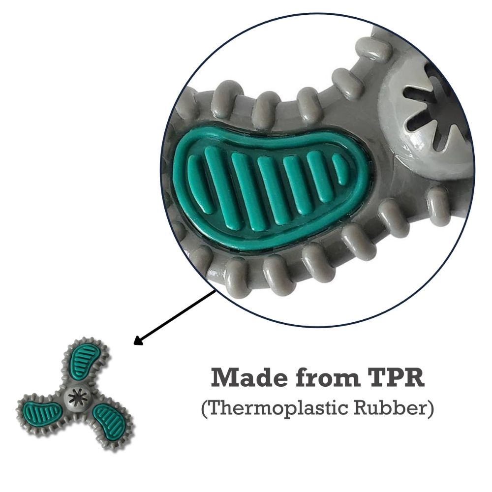 TPR & Nylon Spinner Dog Chew Toy, 5.4 in