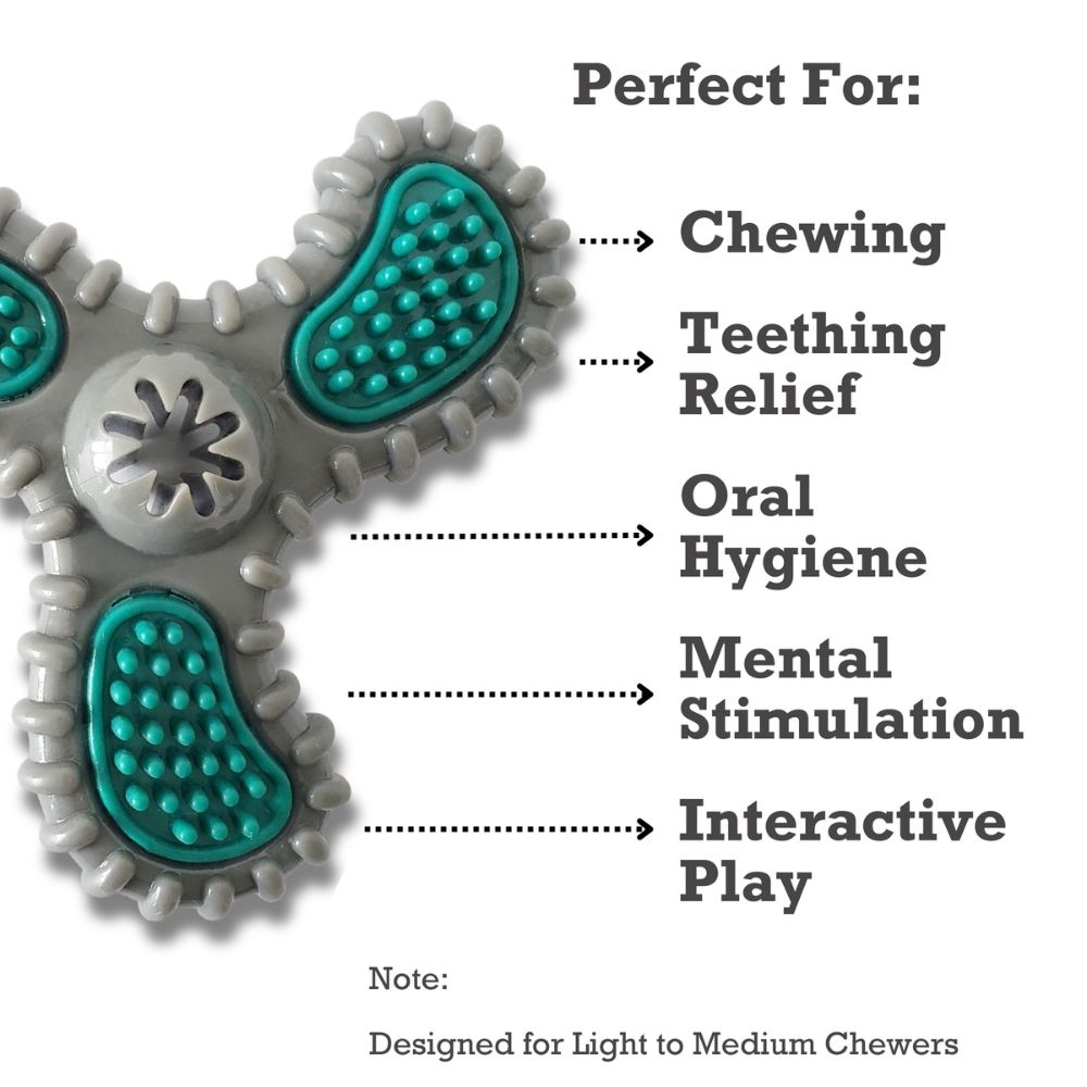 TPR & Nylon Spinner Dog Chew Toy, 5.4 in