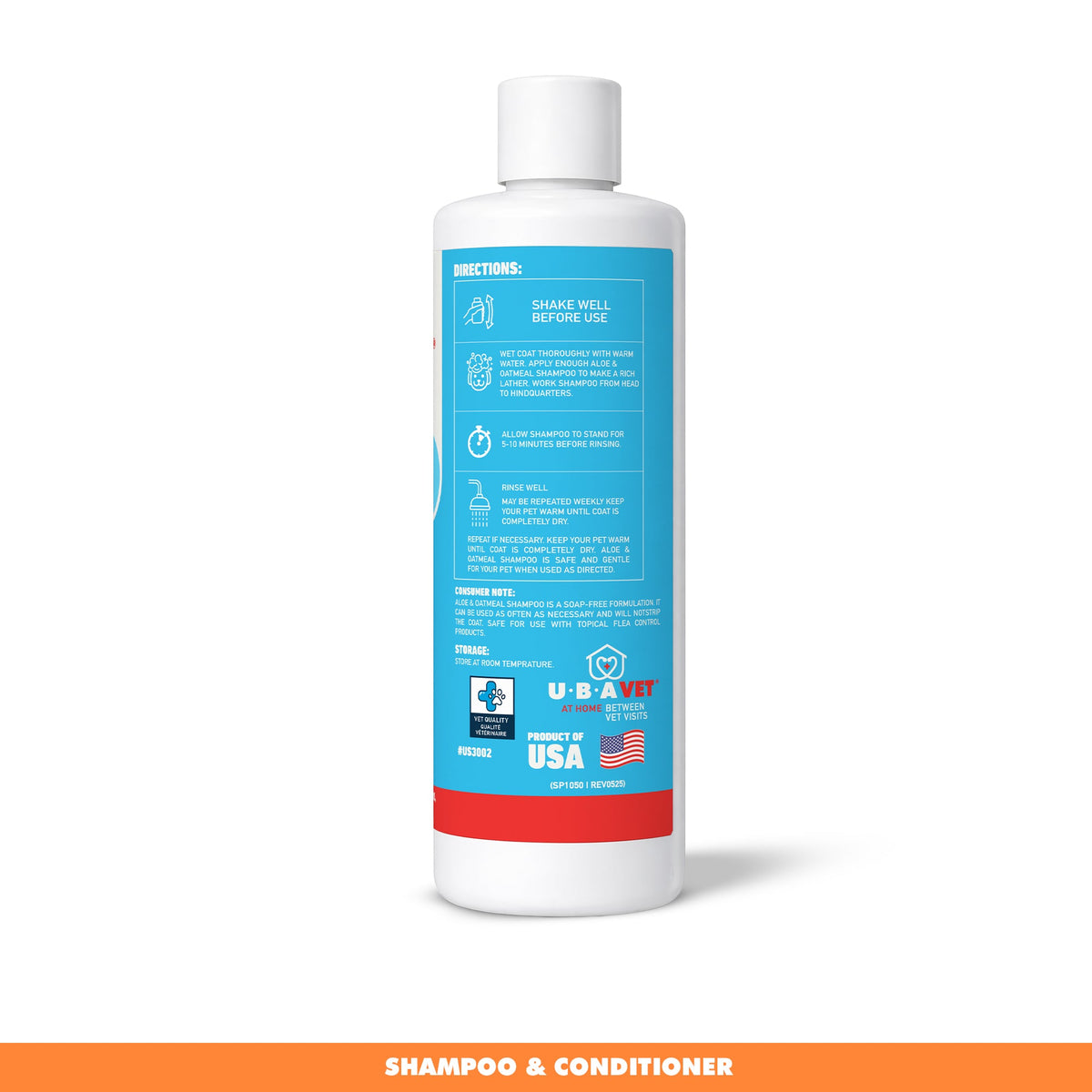 UBAVET Aloe & Oatmeal Pet Shampoo, 16.9 fl oz