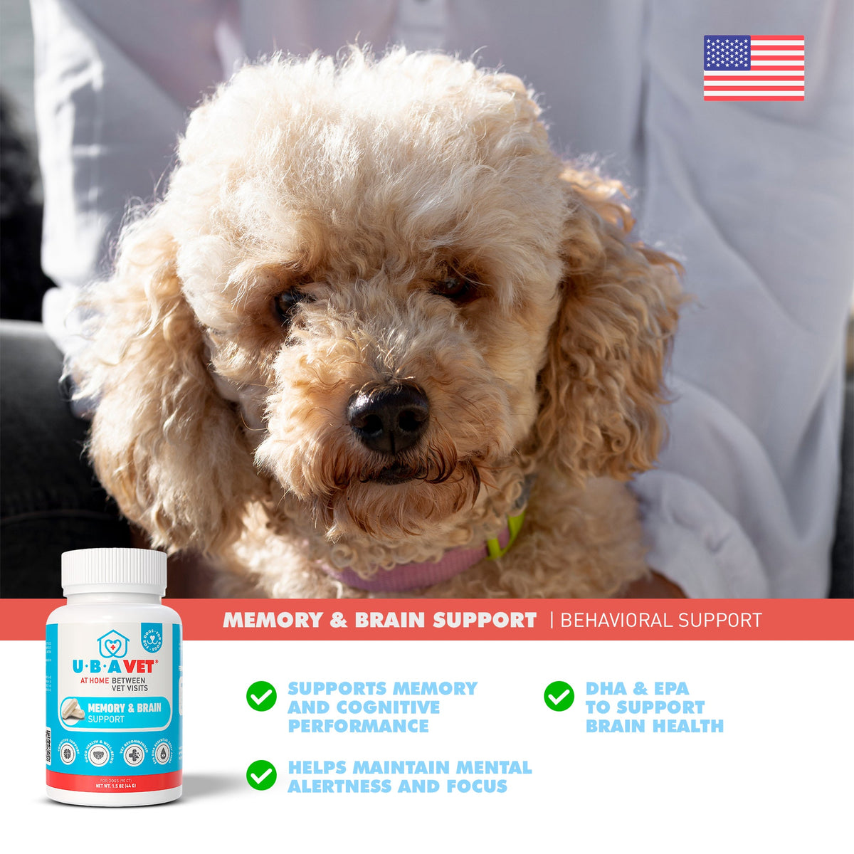 UBAVET Memory & Brain Support for Senior Dogs