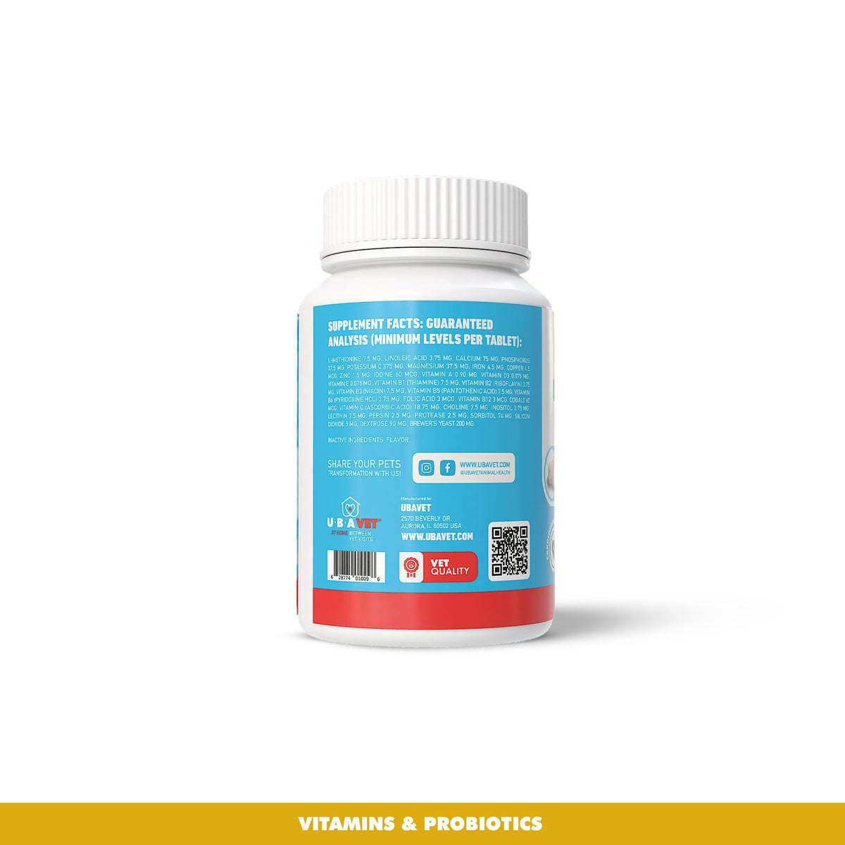 UBAVET Daily Multi-Vitamin for Dogs, 90 Chews