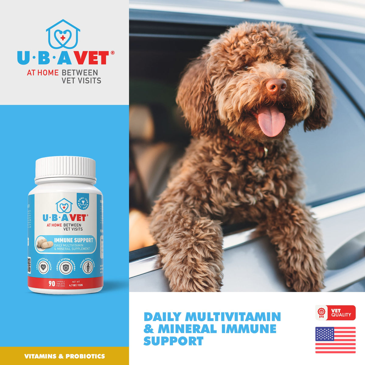 UBAVET Daily Multi-Vitamin for Dogs, 90 Chews