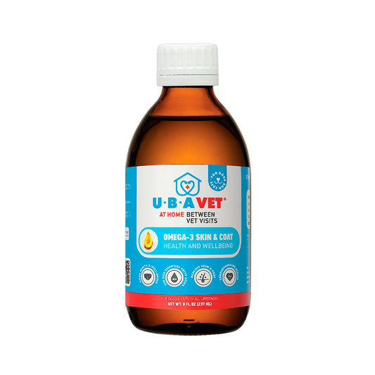 UBAVET Omega-3 Fish Oil Liquid for Dogs & Cats, 8 oz