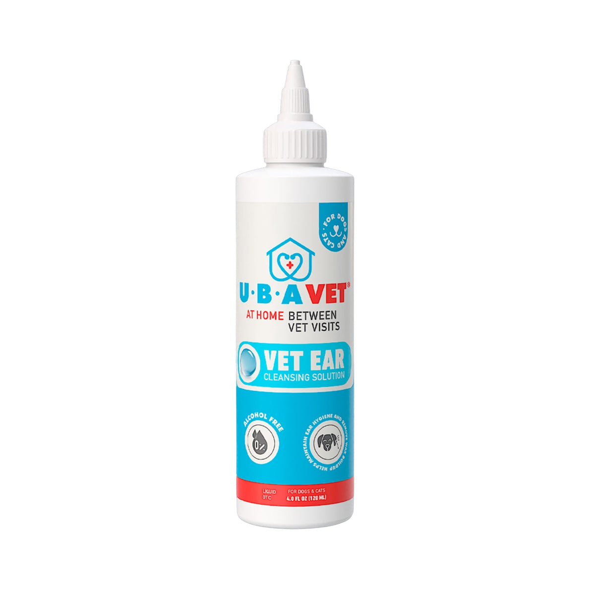 UBAVET Ear Cleansing Solution for Dogs & Cats, 4 oz