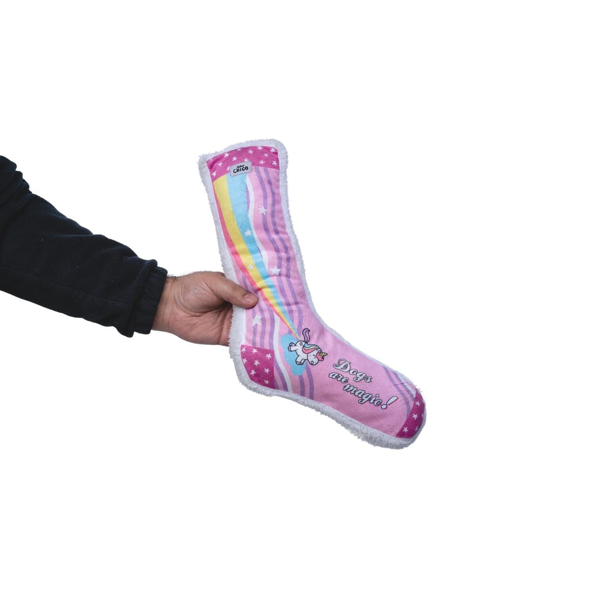 Squeaky Unicorn Plush Sock Dog Toy