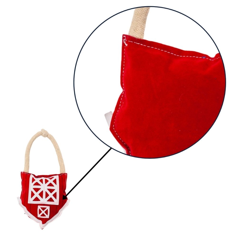 Red Barn Faux Leather Dog Chew Toy
