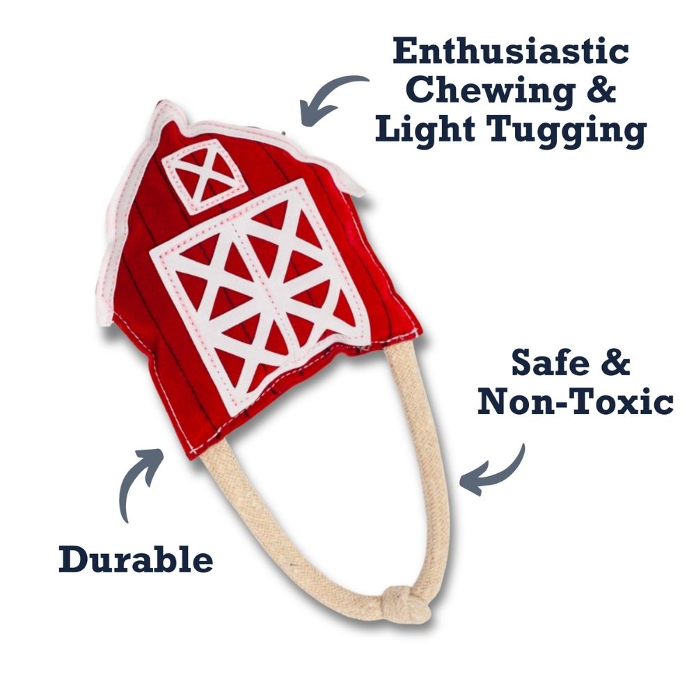 Red Barn Faux Leather Dog Chew Toy