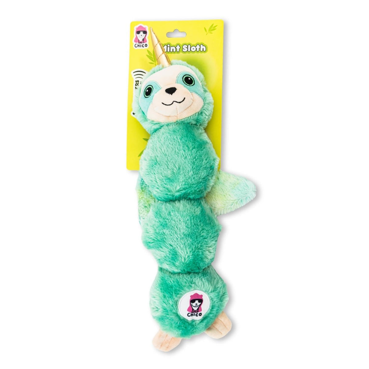 Mystical Mint Winged Sloth Plush Dog Toy, 19.5 in